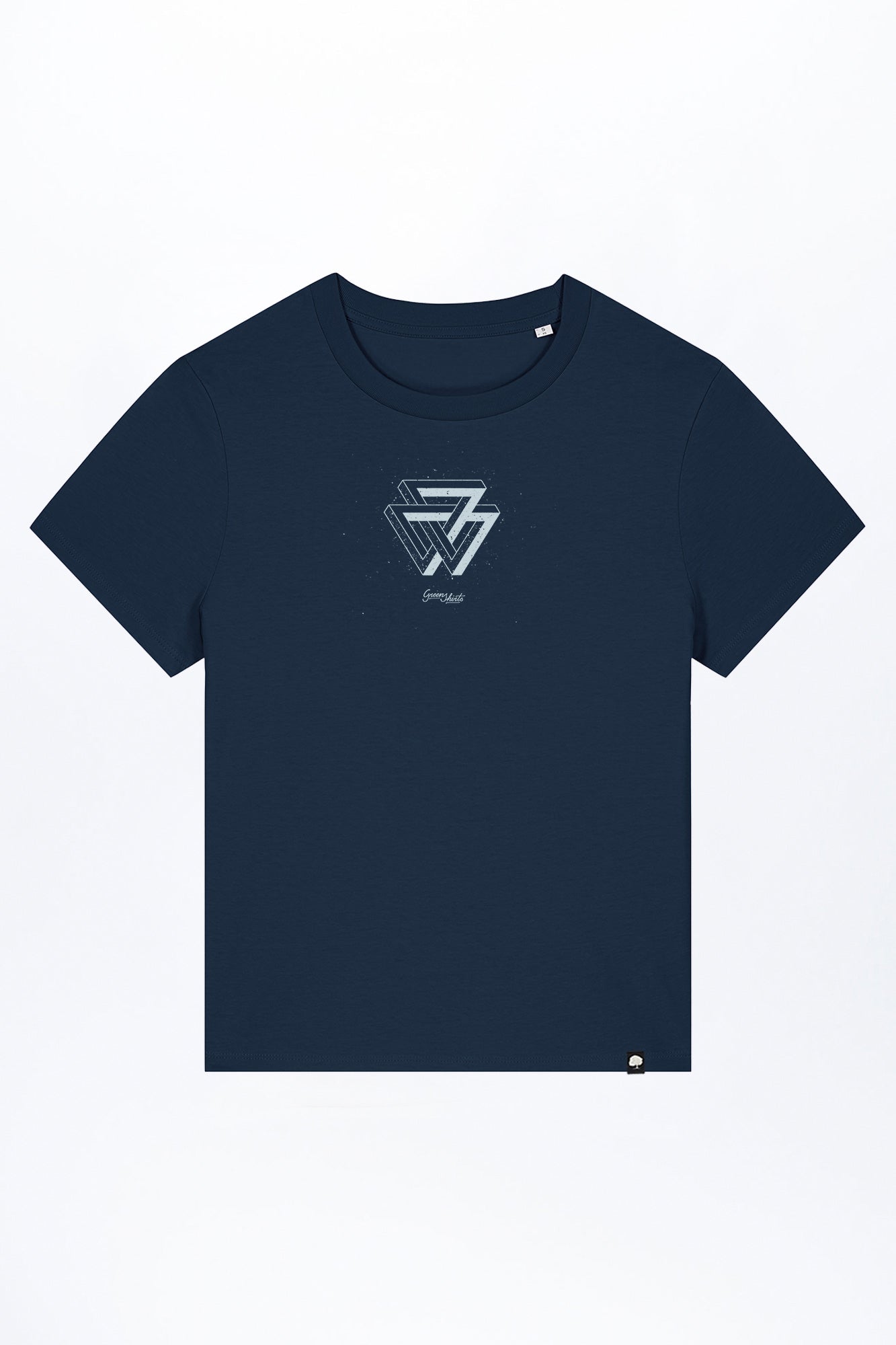 W-STTW172-Basic-T-Shirt-aus-Bio-Baumwolle-Bedrucktes-Design-CASSIMA-Triangle-French-Navy