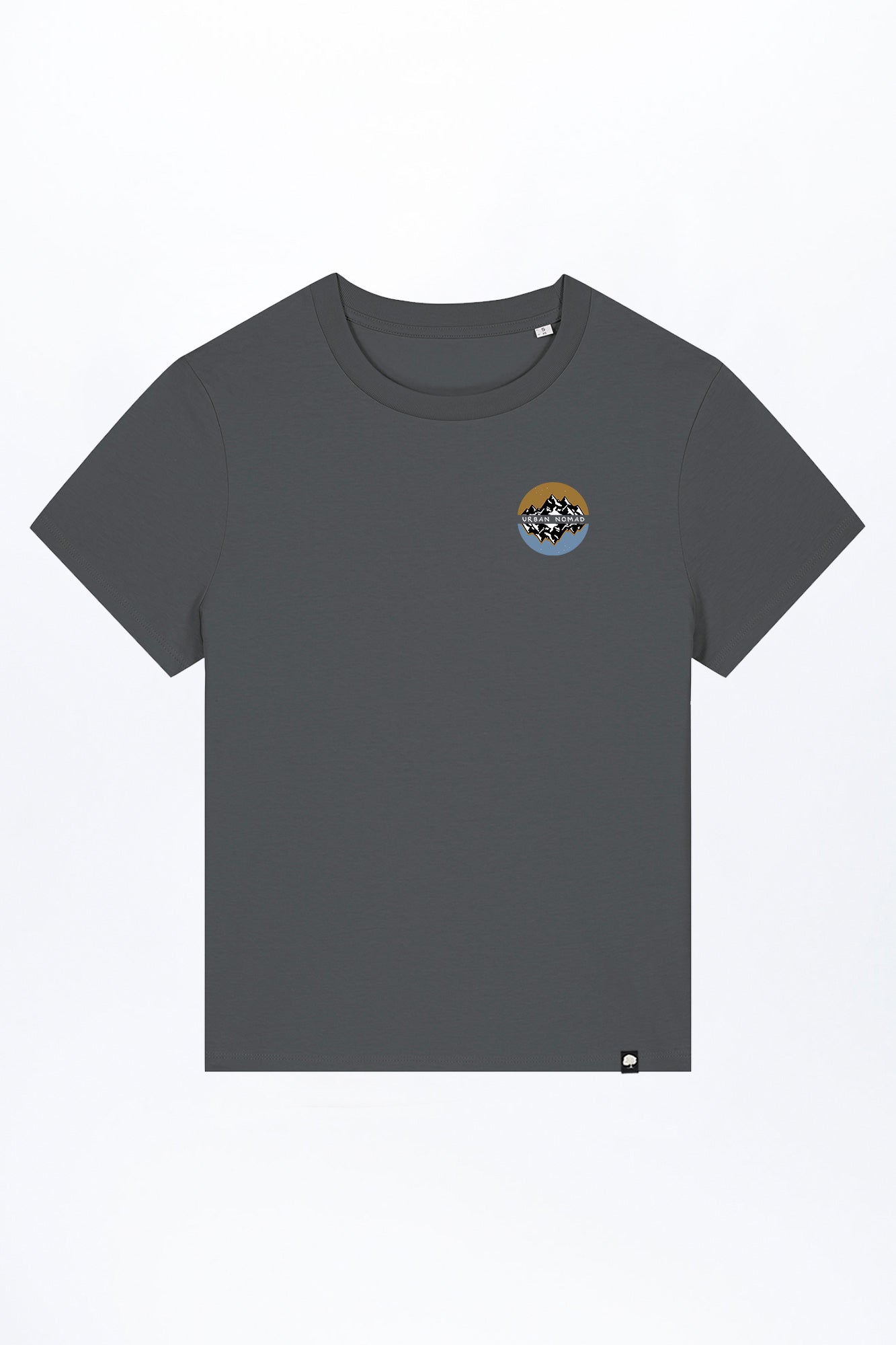 W-STTW172-Basic-T-Shirt-aus-Bio-Baumwolle-Bedrucktes-Design-CASSIMA-Urban-Nomad-Anthracite