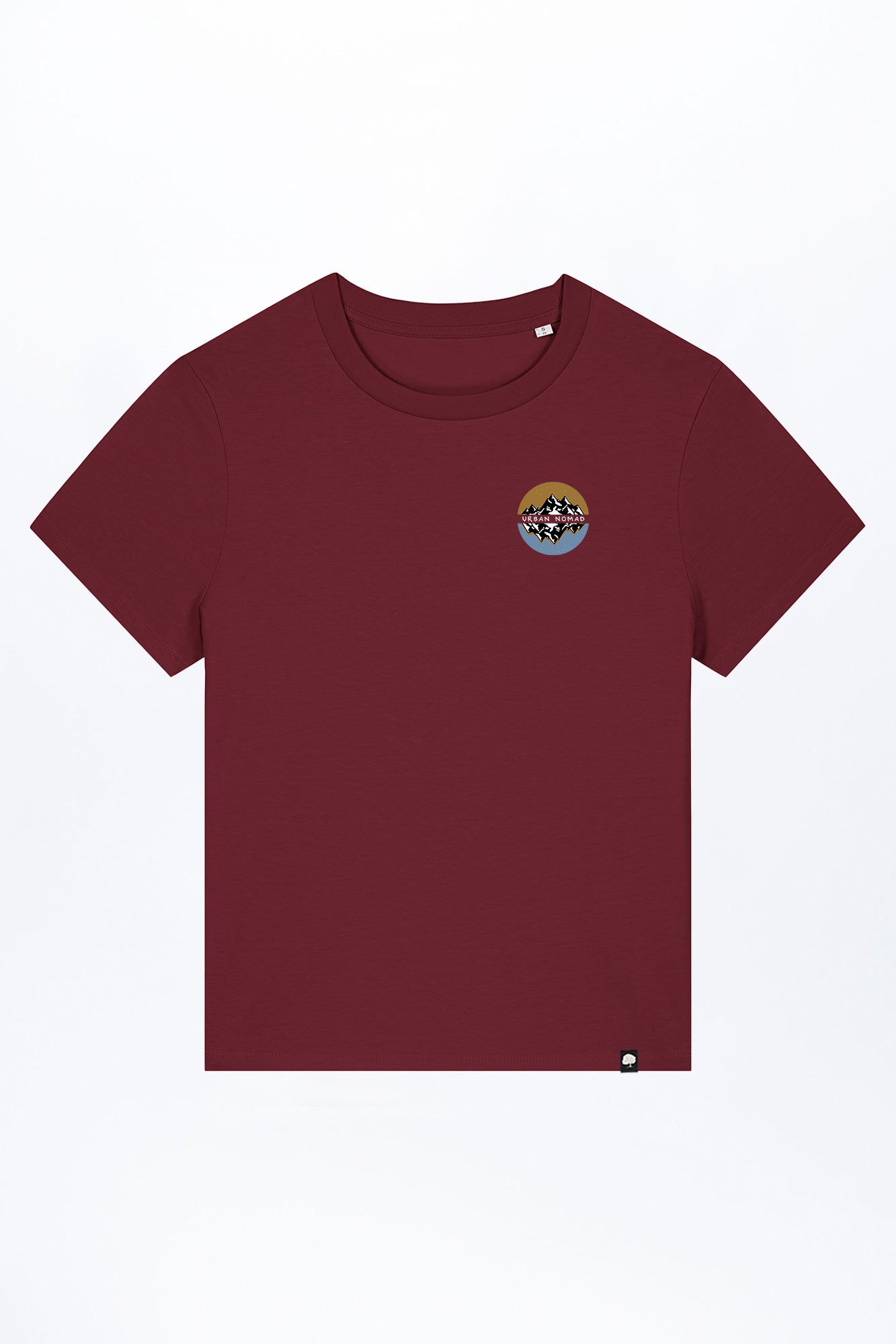 W-STTW172-Basic-T-Shirt-aus-Bio-Baumwolle-Bedrucktes-Design-CASSIMA-Urban-Nomad-Burgundy