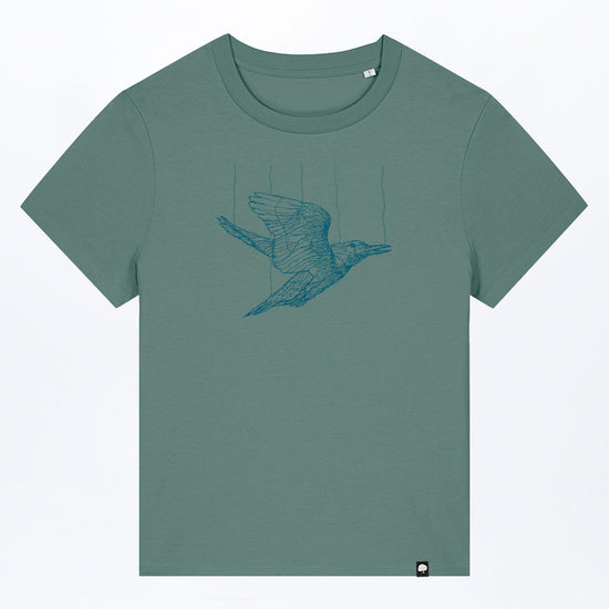 W-STTW172-Basic-T-Shirt-aus-Bio-Baumwolle-Bedrucktes-Design-Freedom-Bird-Green-Bay