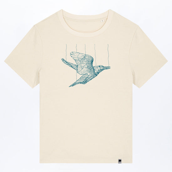 W-STTW172-Basic-T-Shirt-aus-Bio-Baumwolle-Bedrucktes-Design-Freedom-Bird-Natural-Raw