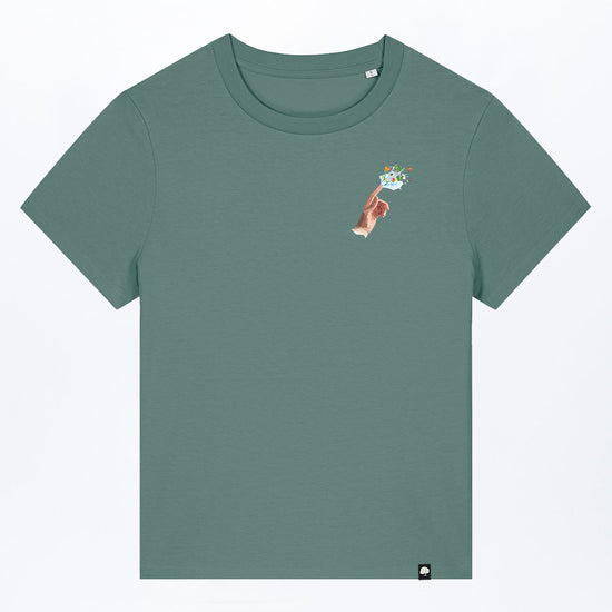 W-STTW172-Basic-T-Shirt-aus-Bio-Baumwolle-Bedrucktes-Design-Hand-of-Goods-Green-Bay