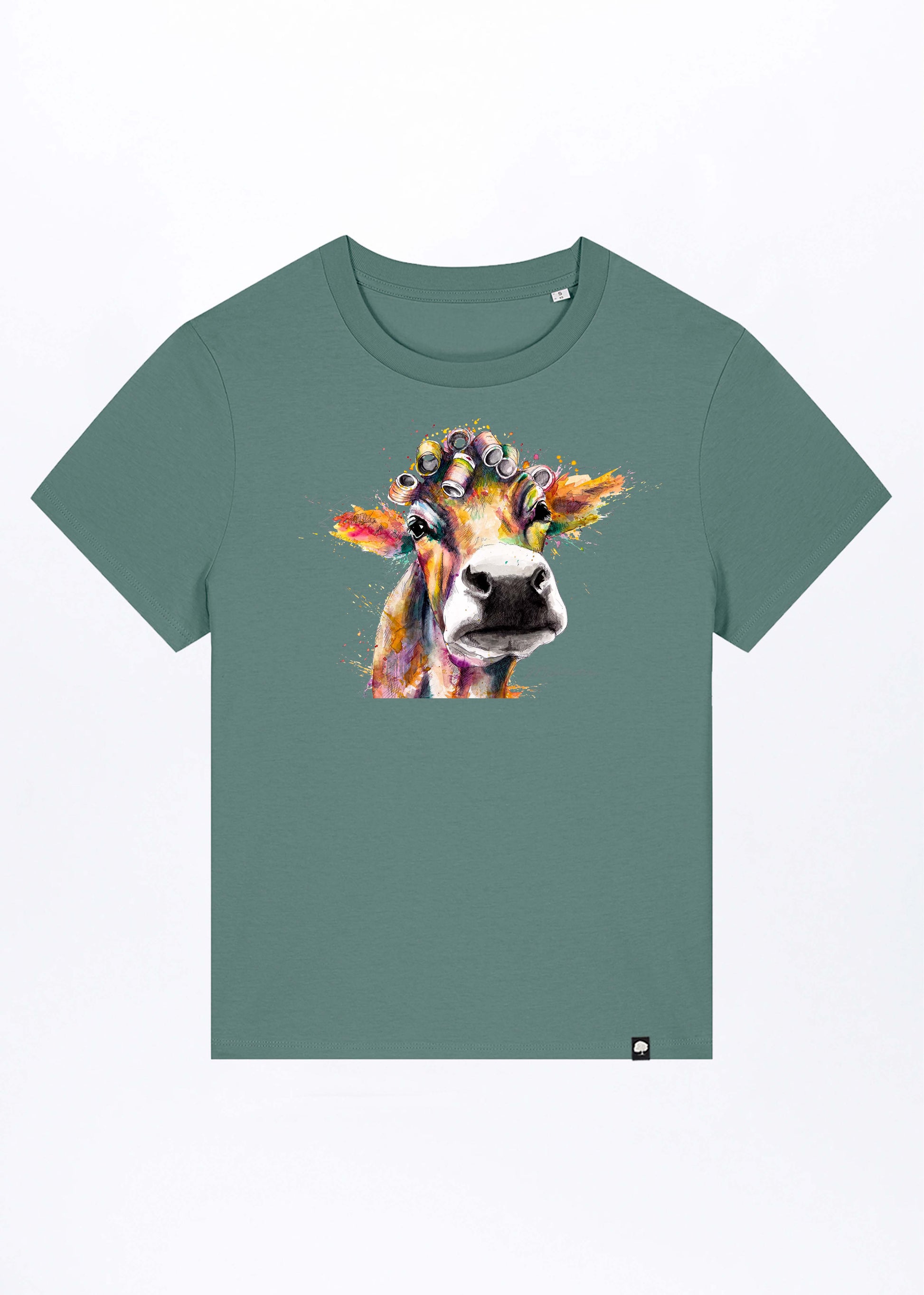 W-STTW172-Cow-Basic-T-Shirt-aus-Bio-Baumwolle-Online-Mode-Shop-CASSIMA-Green-Bay-Vorne