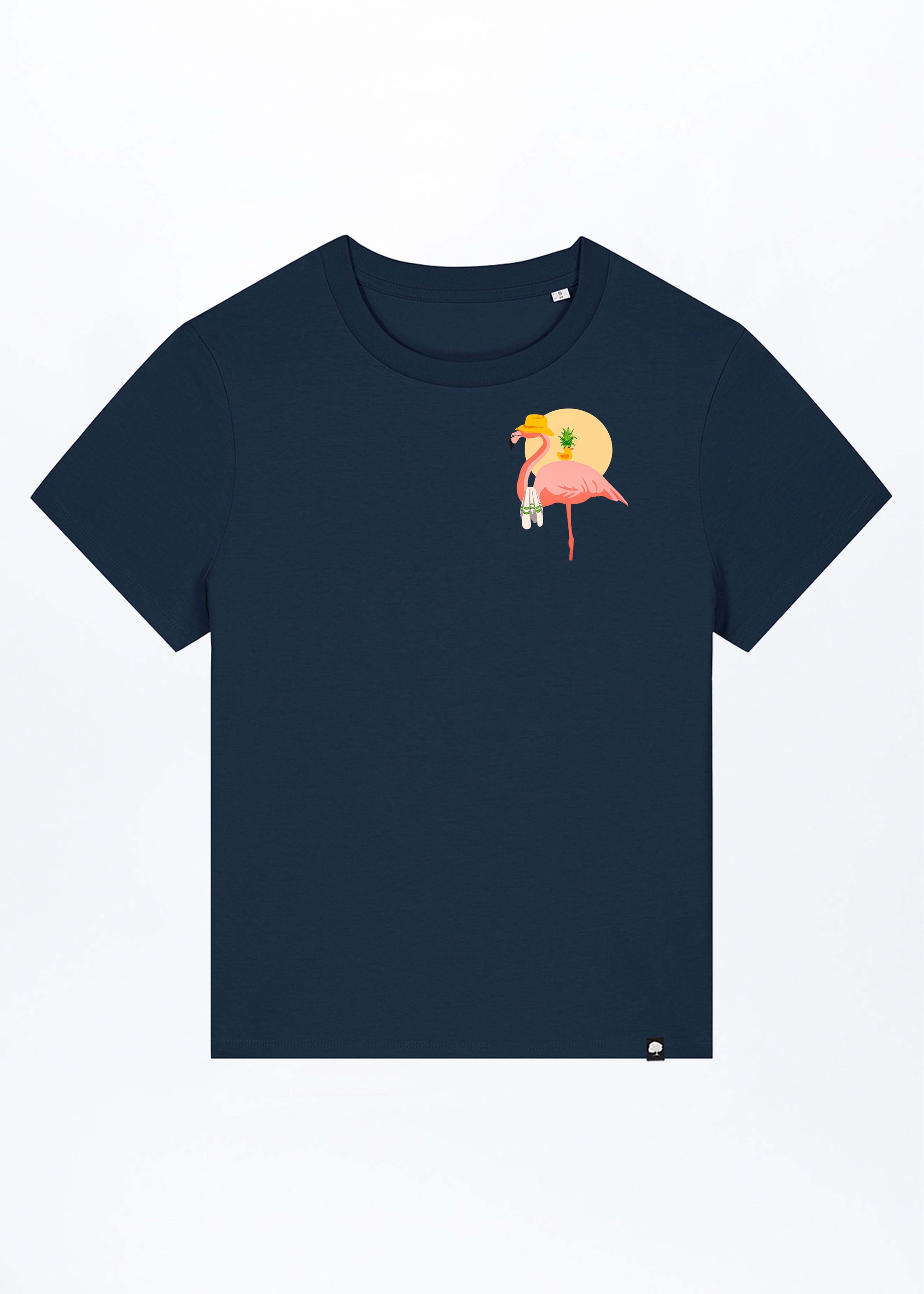 W-STTW172-Flamingo-Summer-Basic-T-Shirt-aus-Bio-Baumwolle-Bio-Fashion-CASSIMA-French-Navy-Vorne
