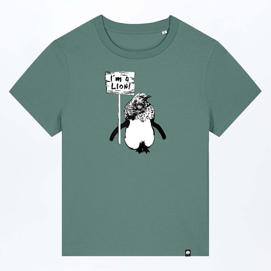 W-STTW172-I-Am-A-Lion-Basic-T-Shirt-aus-Bio-Baumwolle-Oeko-Mode-Online-CASSIMA-Green-Bay-Vorne