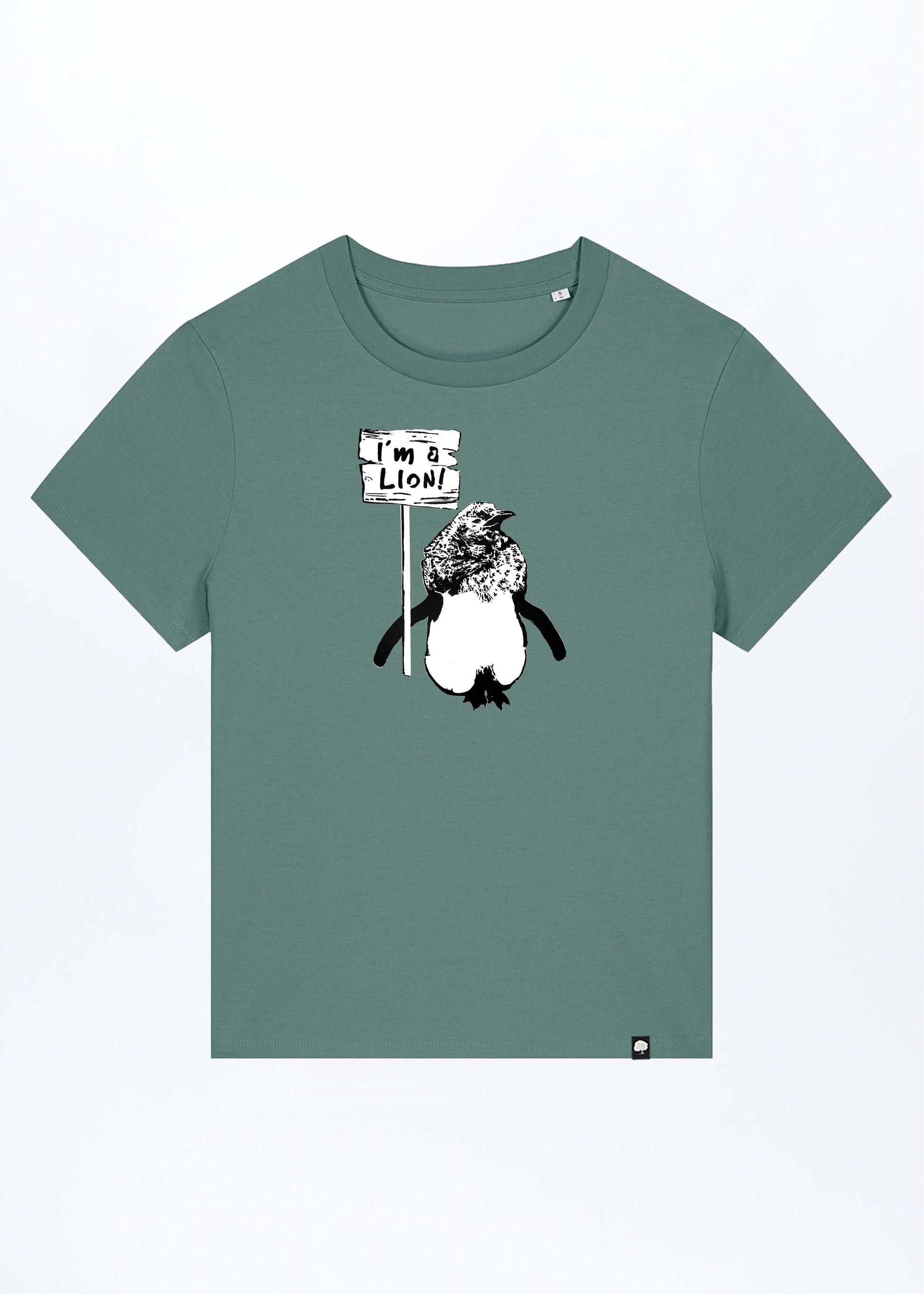 W-STTW172-I-Am-A-Lion-Basic-T-Shirt-aus-Bio-Baumwolle-Oeko-Mode-Online-CASSIMA-Green-Bay-Vorne