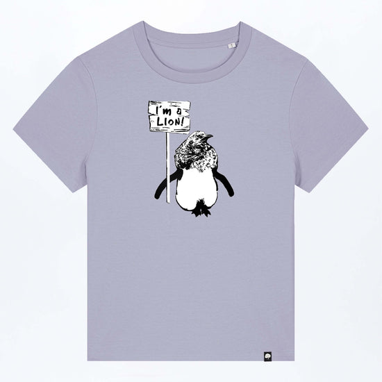 W-STTW172-I-Am-A-Lion-Basic-T-Shirt-aus-Bio-Baumwolle-Oeko-Mode-Online-CASSIMA-Lavender-Vorne