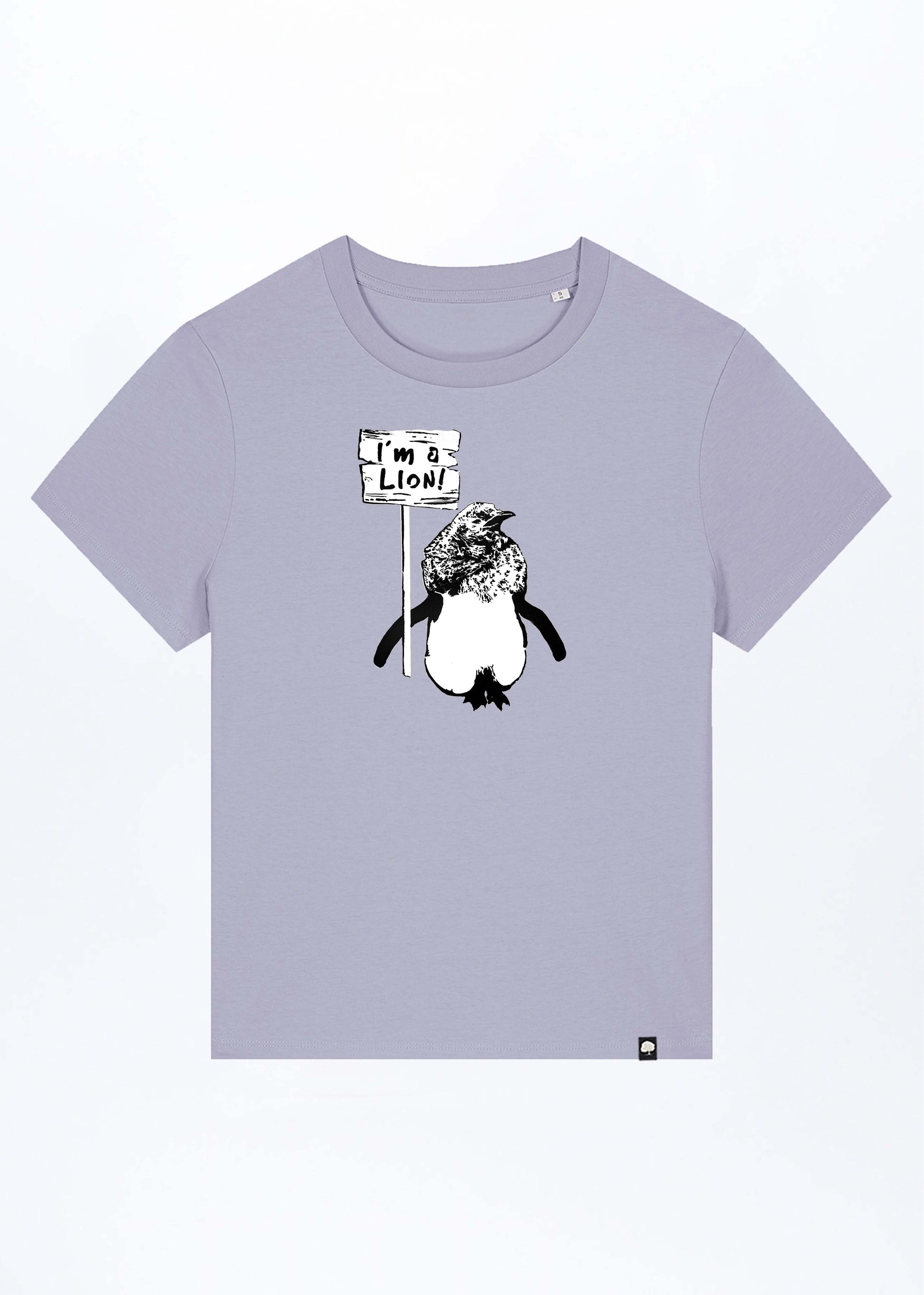W-STTW172-I-Am-A-Lion-Basic-T-Shirt-aus-Bio-Baumwolle-Oeko-Mode-Online-CASSIMA-Lavender-Vorne