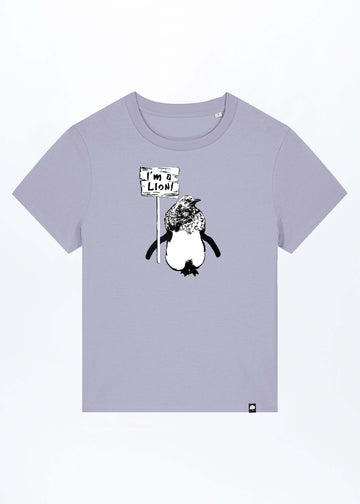 W-STTW172-I-Am-A-Lion-Basic-T-Shirt-aus-Bio-Baumwolle-Oeko-Mode-Online-CASSIMA-Lavender-Vorne