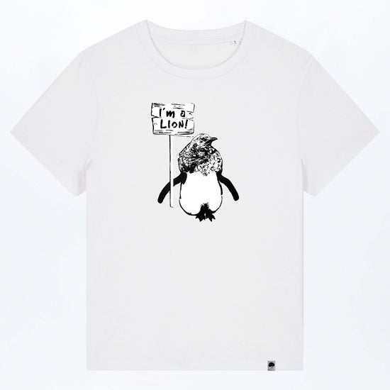 W-STTW172-I-Am-A-Lion-Basic-T-Shirt-aus-Bio-Baumwolle-Oeko-Mode-Online-CASSIMA-White-Vorne
