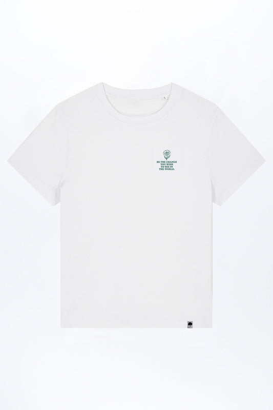 Be The Change Flower T-Shirt für Frauen