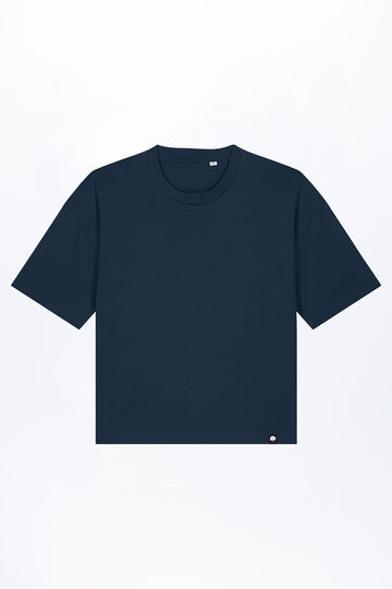 BOLLIVI Shirt für Damen aus Bio Baumwolle in French Navy, Vorderansicht