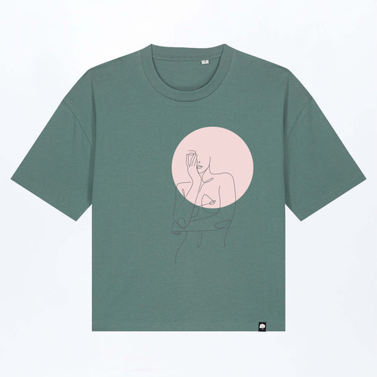 W-STTW175-Women-s-Circle-Boxy-Fit-T-Shirt-aus-Bio-Baumwolle-Faire-Mode-BOLLIVI-Green-Bay-Vorne