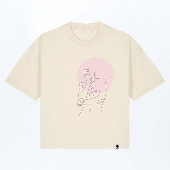 W-STTW175-Women-s-Circle-Boxy-Fit-T-Shirt-aus-Bio-Baumwolle-Faire-Mode-BOLLIVI-Natural-Raw-Vorne