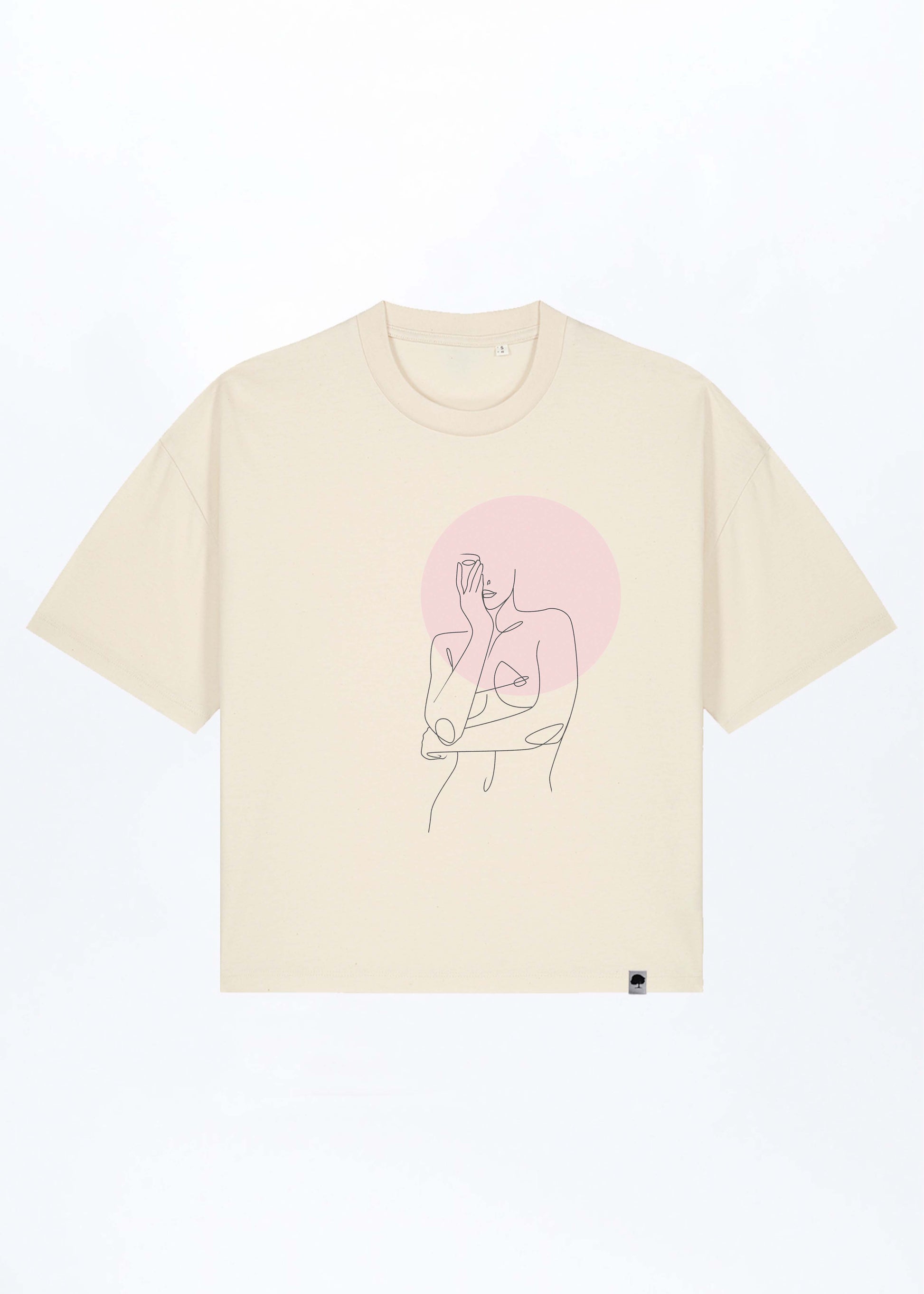 W-STTW175-Women-s-Circle-Boxy-Fit-T-Shirt-aus-Bio-Baumwolle-Faire-Mode-BOLLIVI-Natural-Raw-Vorne