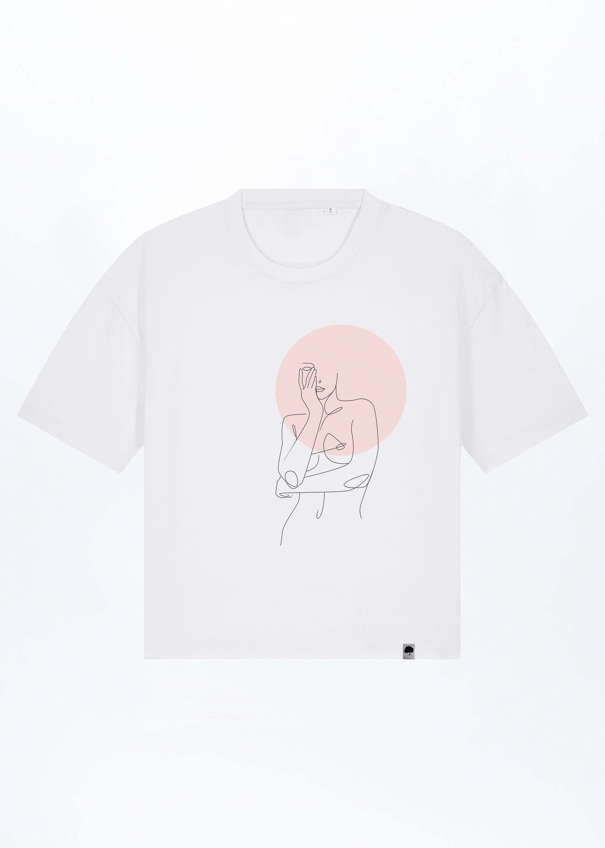 W-STTW175-Women-s-Circle-Boxy-Fit-T-Shirt-aus-Bio-Baumwolle-Faire-Mode-BOLLIVI-White-Vorne