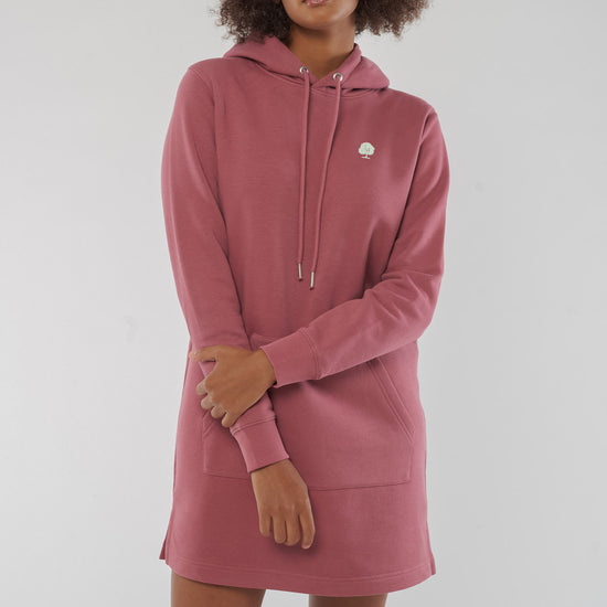 W-Sweatshirt-Kleid-Frauen-STDW143-Hibiskus-Rose-Vorne
