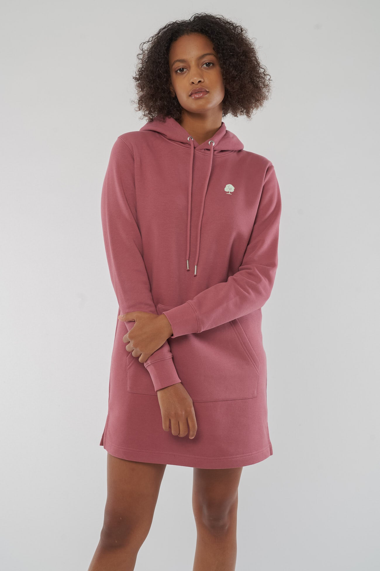 W-Sweatshirt-Kleid-Frauen-STDW143-Hibiskus-Rose-Vorne