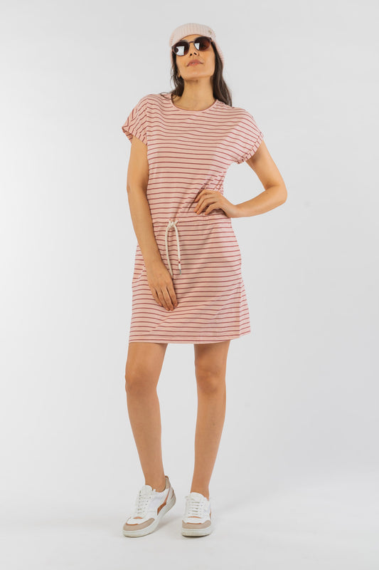 STRIPES aus Bio Baumwolle in Light Rose Dark Rose, Vorderansicht