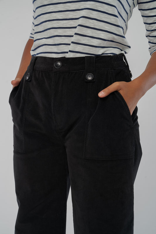 GLORIOSA Hose für Damen aus Bio Baumwolle in Black, Vorderansicht