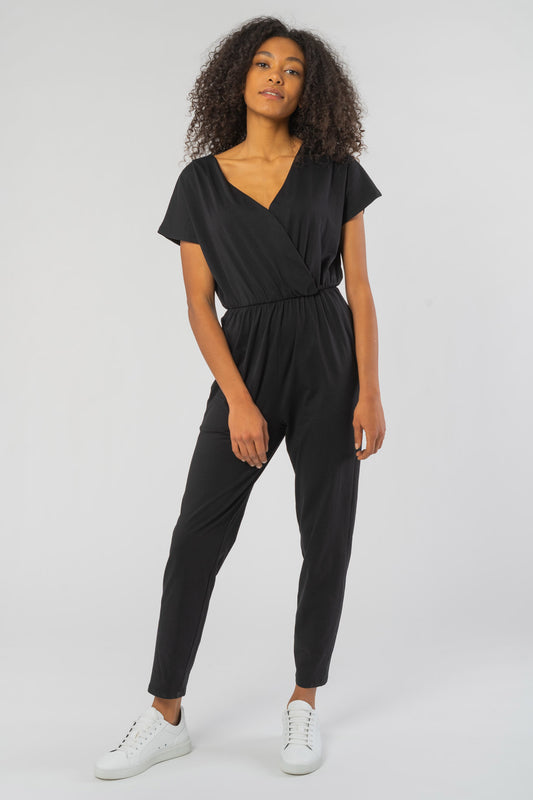 ORSA Jumpsuit für Damen aus Bio Baumwolle in Navy, Vorderansicht