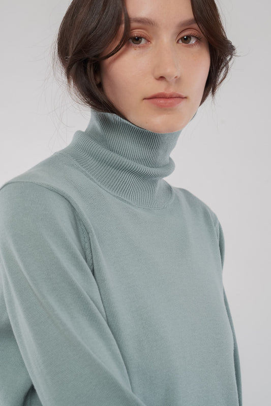 MAYURA Pullover für Damen aus Bio Baumwolle in Sage, Vorderansicht