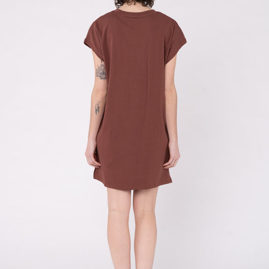 W-mw-121-500-SUNEA-T-Shirt-Kleid-aus-Bio-Baumwolle-Faire-Siegel-Kleidung-TOLSEPU-Mahogany-Vorne1