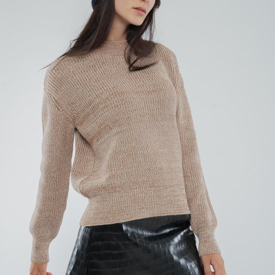 W-mw-152-305-MANIKA-Rippstrick-pullover-aus-Bio-Baumwolle-Fairtrade-Kleidung-Frauen-LESEO-Speckles-Vorne