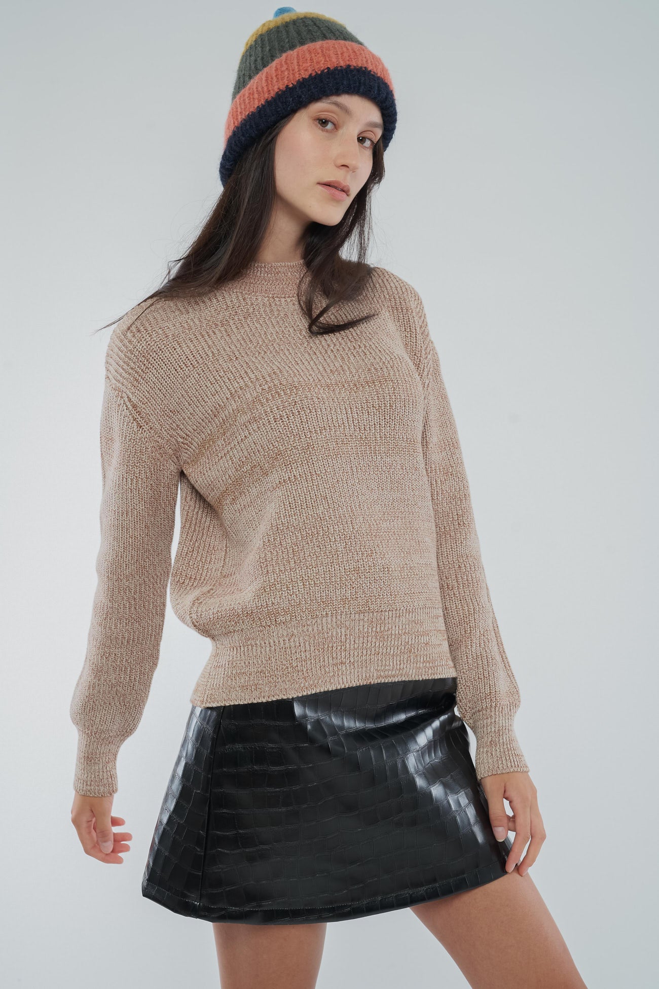 W-mw-152-305-MANIKA-Rippstrick-pullover-aus-Bio-Baumwolle-Fairtrade-Kleidung-Frauen-LESEO-Speckles-Vorne