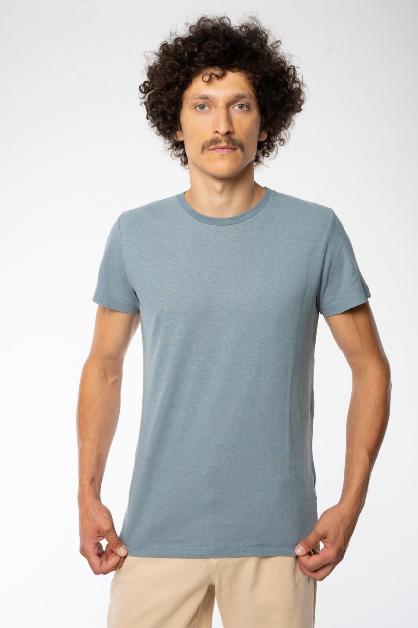 Slim-fit T-Shirt aus Hanf & Bio Baumwolle