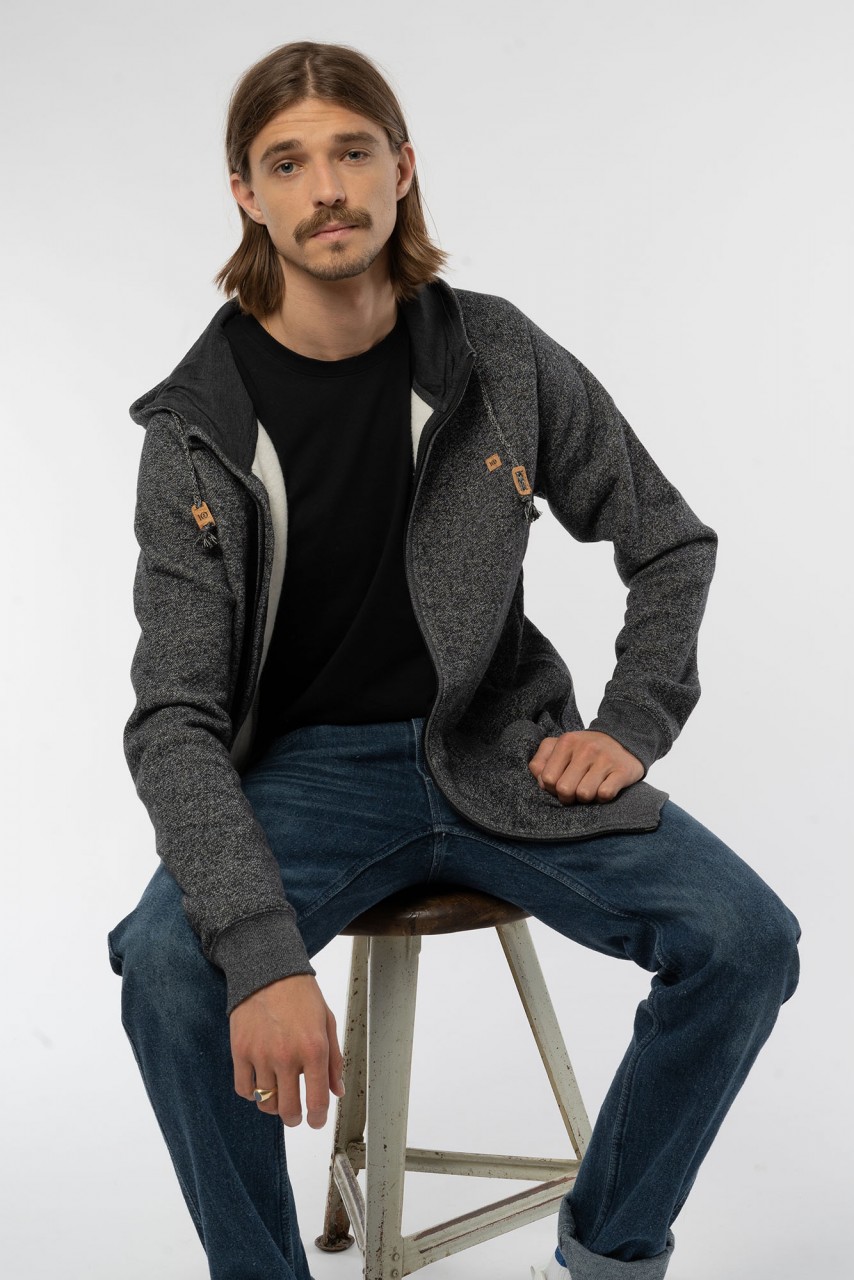 Zip Hoodie Cotton & Recycled Polyester
