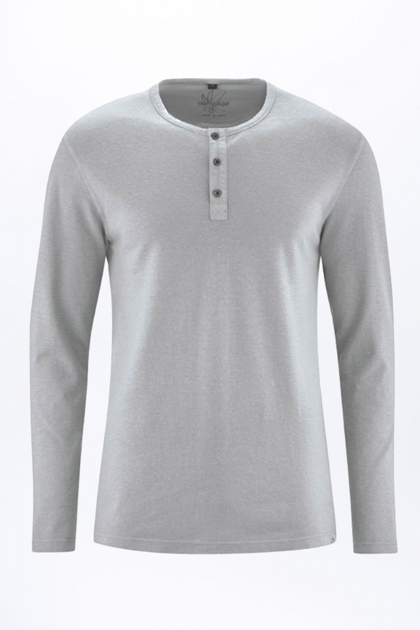 Henley Longsleeve aus Hanf & Bio Baumwolle
