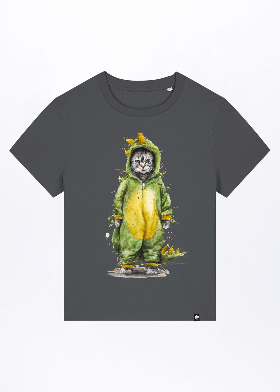 Cat Fight Basic T-Shirt out of Organic Cotton