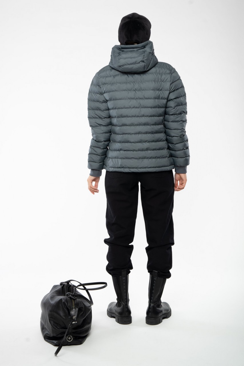 Long Down Jacket out of Recycled Polyester