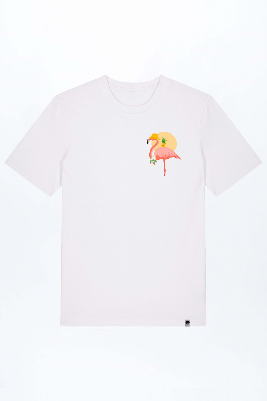 Flamingo Summer Basic T-Shirt out of Organic Cotton