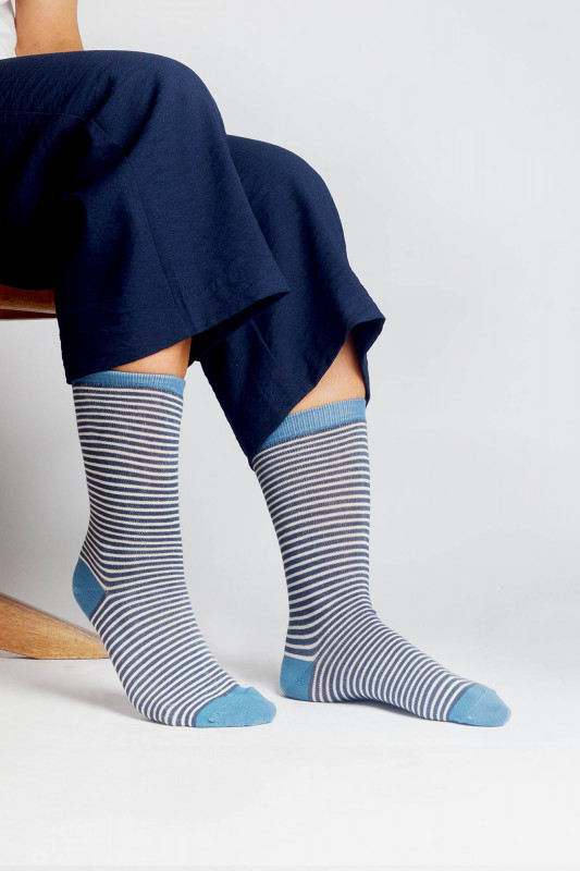 Gestreifte Socken aus Bio Baumwolle für Frauen