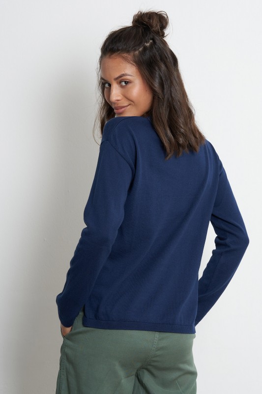 Rib Knit Crew Neck aus Bio Baumwolle