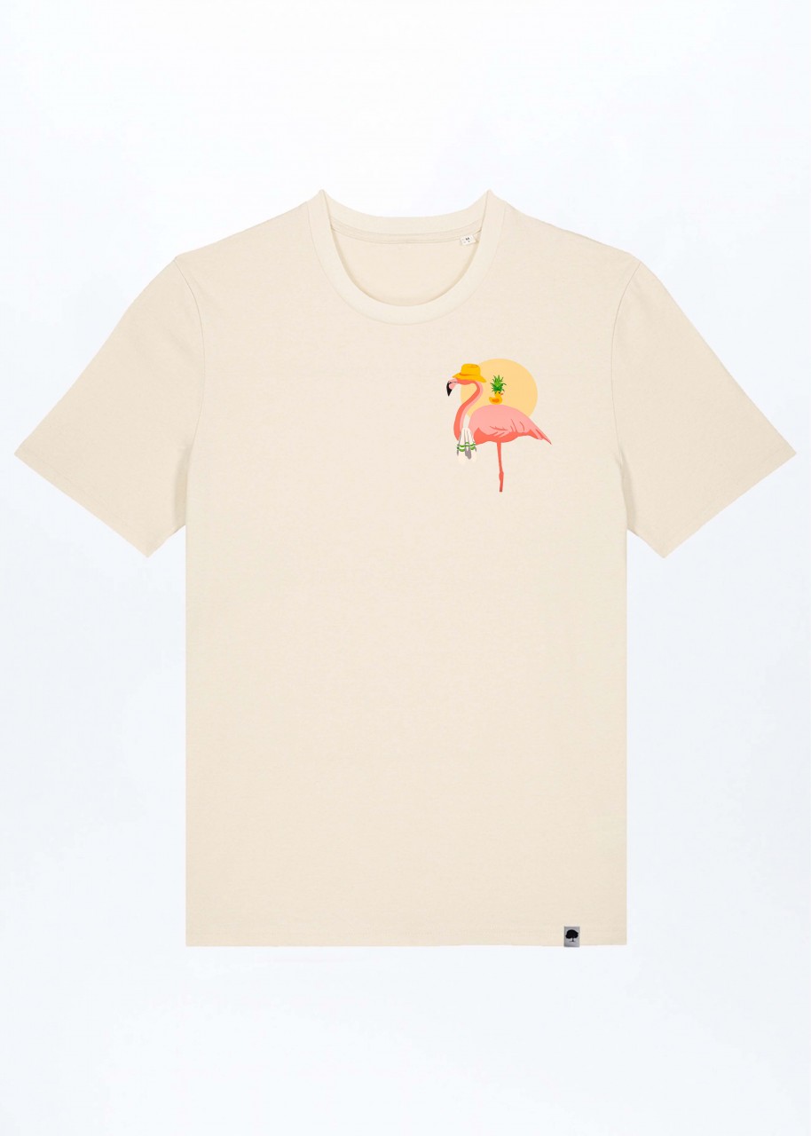 Flamingo Summer Basic T-Shirt out of Organic Cotton