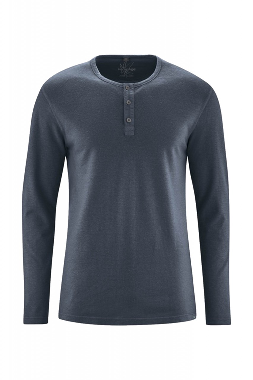 Henley Longsleeve aus Hanf & Bio Baumwolle