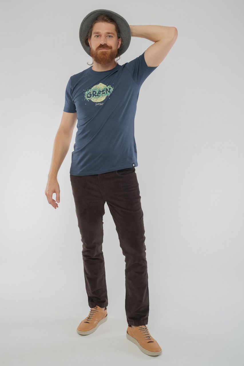 Bambus T-Shirt Green Leaves für Männer