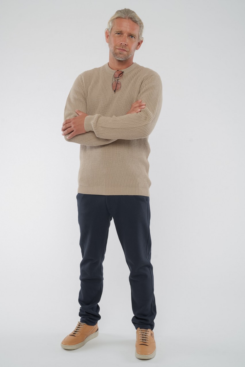 Ripp Strickpullover RAVI aus Bio Baumwolle