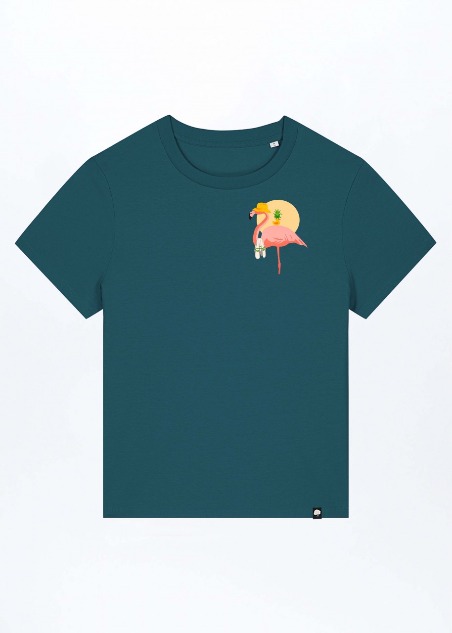 Flamingo Summer Basic T-Shirt out of Organic Cotton