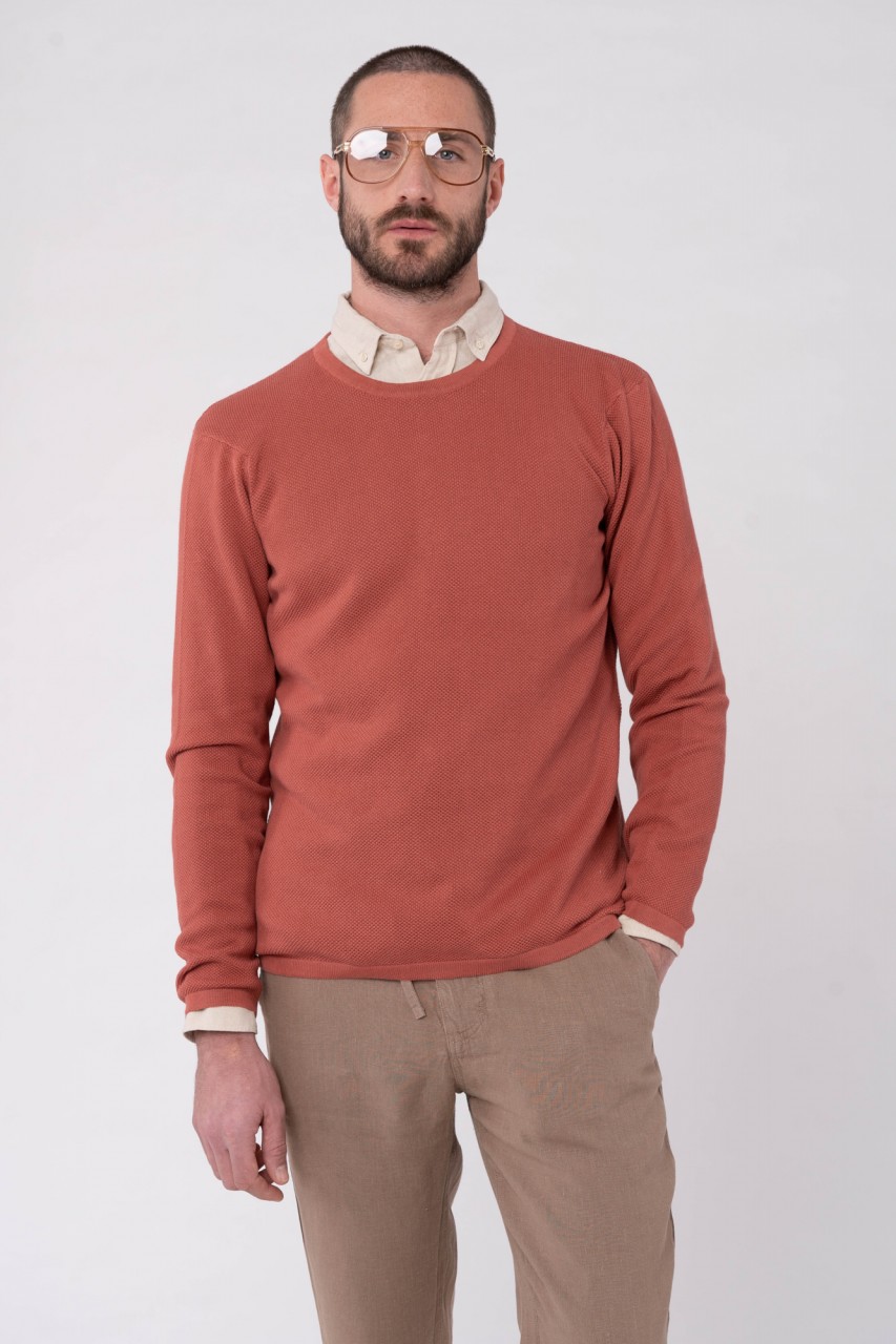 MAGESH Rippstrickpullover aus Bio Baumwolle