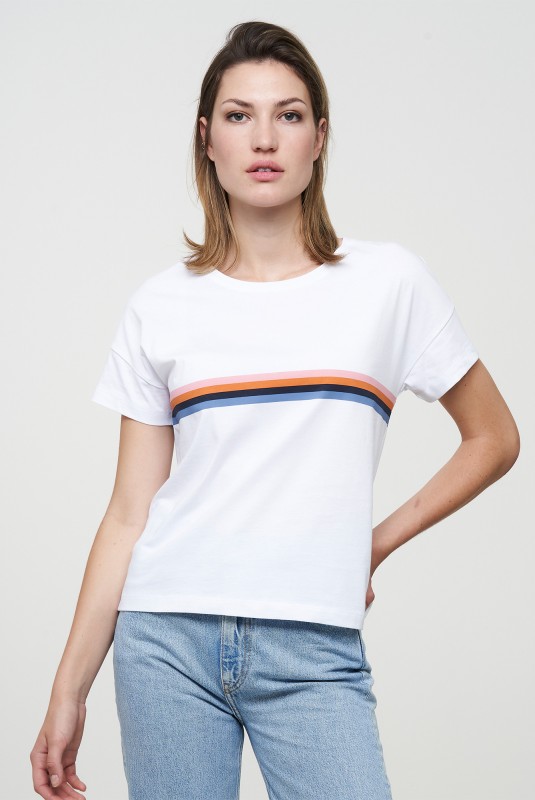 CHERRY CHEST Gestreiftes T-Shirt aus Bio Baumwolle