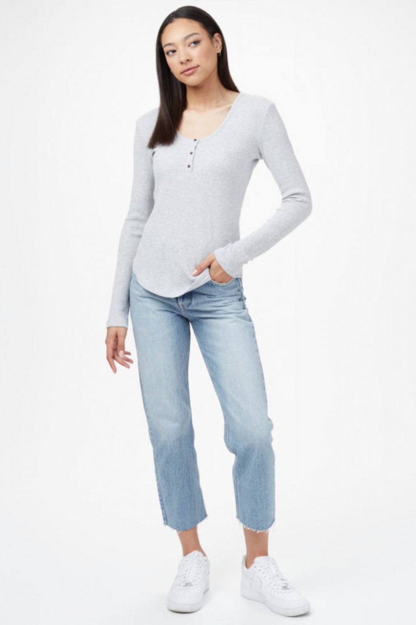 TreeWaffle Henley Longsleeve aus TENCEL™ & Bio Baumwolle