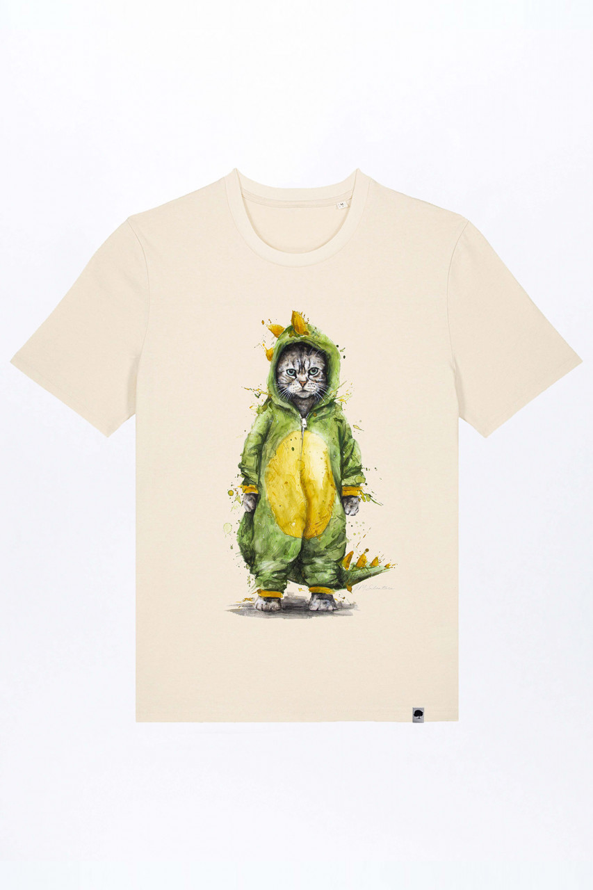 Cat Fight Basic T-Shirt out of Organic Cotton