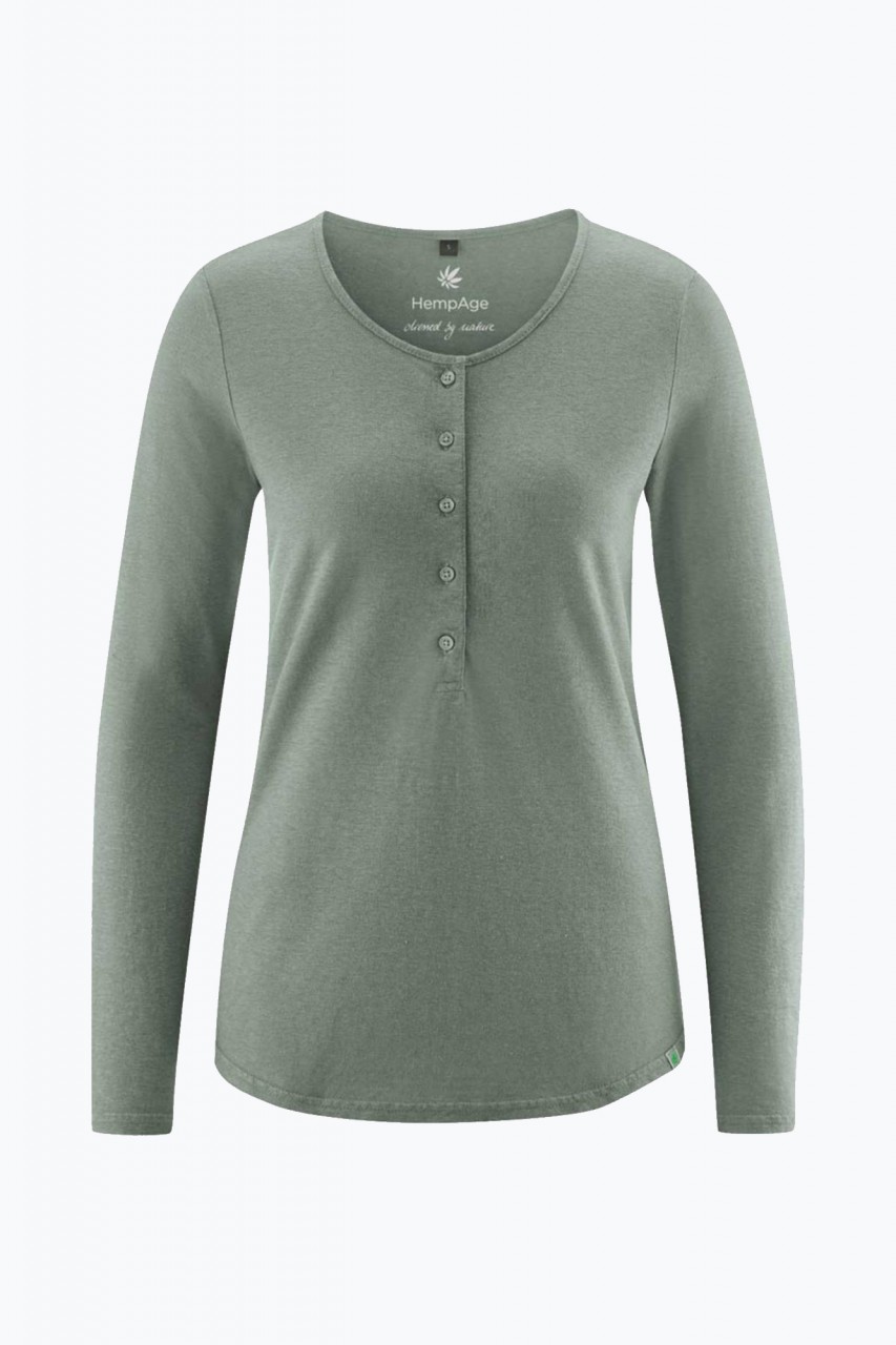 Henley Longsleeve aus Hanf & Bio Baumwolle