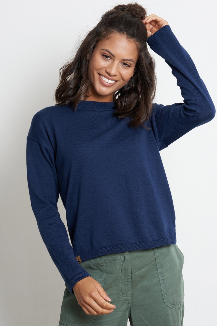 Rib Knit Crew Neck aus Bio Baumwolle