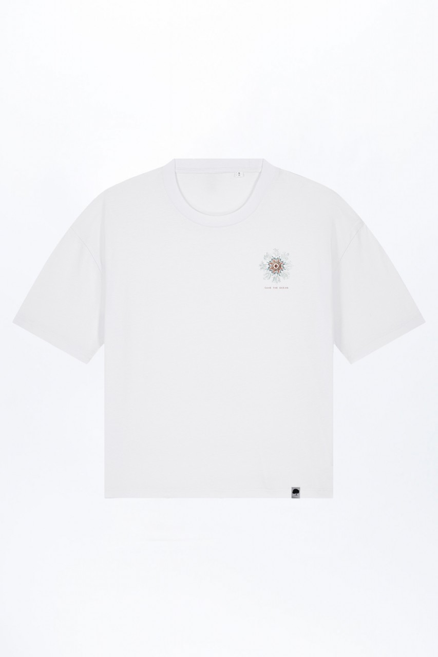 Sea Flower Boxy Fit Damen T-Shirt aus Bio Baumwolle