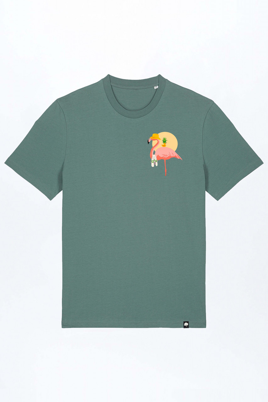 Flamingo Summer Basic T-Shirt out of Organic Cotton